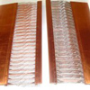 Closeup of Valor copper gutter guard